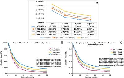 Treatment and survival analysis for 40-year SEER data on upper esophageal cancer